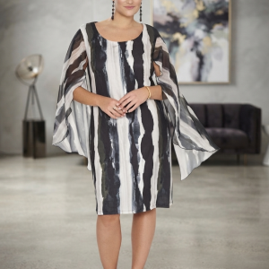 VESTIDO MANGAS CAPA NEGRO SPG