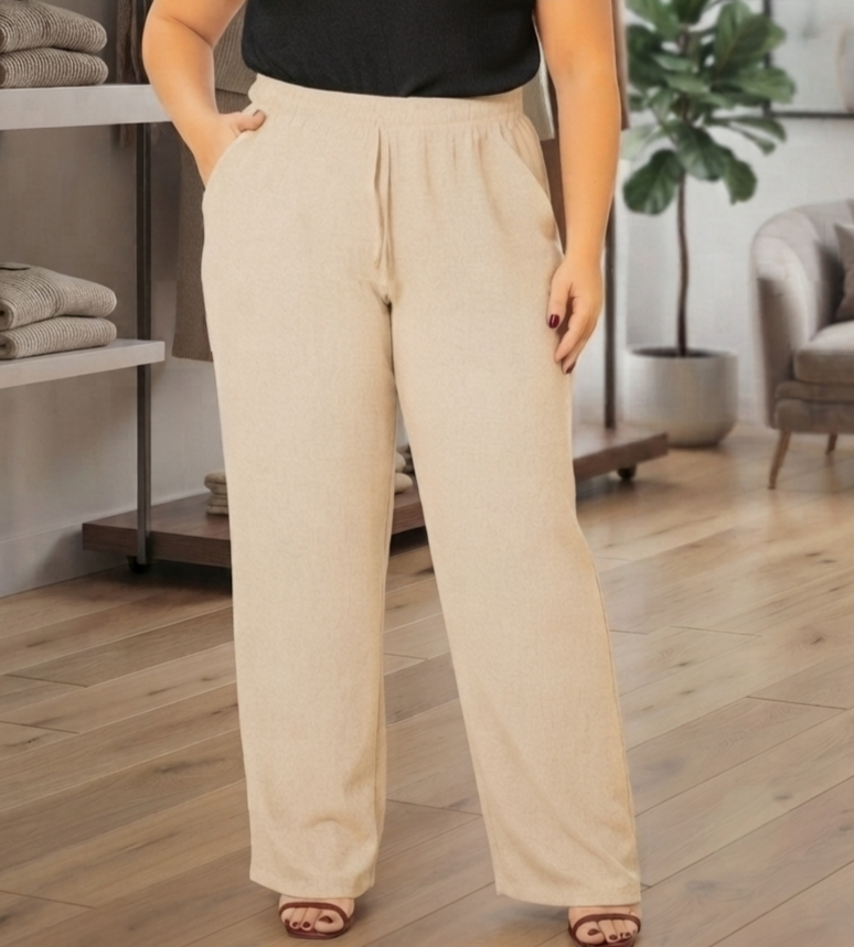 PANTALÓN FLUIDO BEIGE INDRA