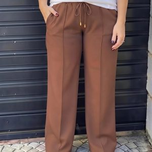 PANTALÓN PUNTO MELODY MARRON INDRA
