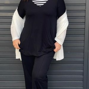 PANTALÓN PUNTO MELODY NEGRO INDRA