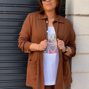 SOBRE CAMISA PUNTO MELODY MARRON INDRA