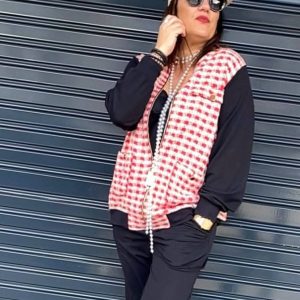 CHAQUETA TWEED ROJA INDRA