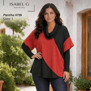 PONCHO GALENA TONOS ROJO ISABEL G